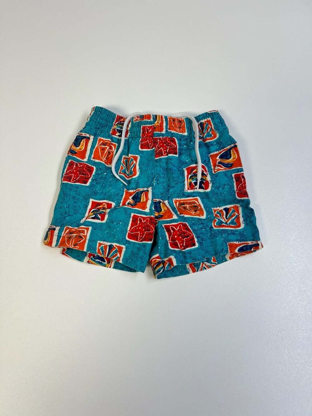Vintage Surf Sport 1996 Beach Swim Trunks Toddler 18MO Nautical Print